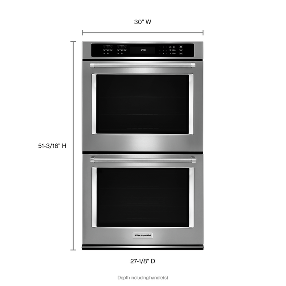 Four encastré double avec convection véritable evenheattm - 30 po KitchenAid® KODE500ESS