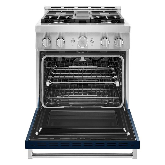 Cuisinière commerciale intelligente au gaz KitchenAid®, 4 brûleurs, 30 po KFGC500JIB