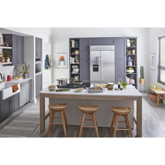 Kitchenaid® Table de cuisson au gaz à évacuation descendante avec 5 brûleurs - 36 po KCGD506GSS
