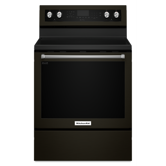 Cuisinière au electrique à convection avec 5 éléments - 30 po KitchenAid® YKFEG500EBS