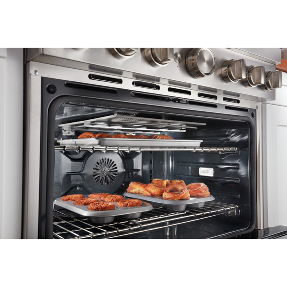 Cuisinière commerciale intelligente bicombustible KitchenAid®, 6 brûleurs, 36 po KFDC506JSC