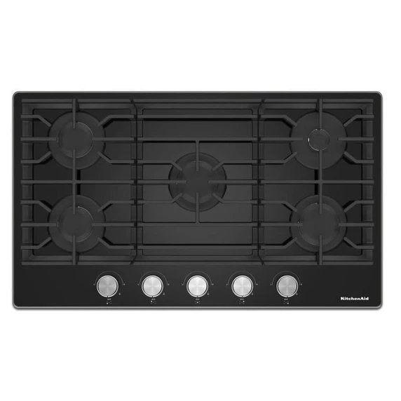 Kitchenaid® Table de cuisson au gaz sur vitrocéramique - 36 po KCGG536PBL