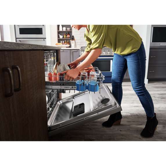 Kitchenaid® Lave-vaisselle avec troisième panier FreeFlexTM et éclairage à DEL - 44 dBA KDPM704KPS