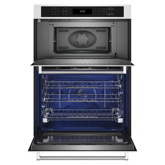 Fours mural combiné avec four à micro-ondes KitchenAid® et mode de friture à air de 30 po KOEC530PWH