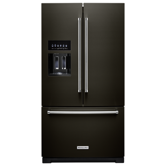 Réfrigérateur à portes françaises et profondeur standard - 26.8 pi cu KitchenAid® KRFF577KBS