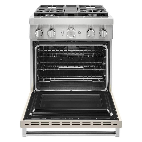 Kitchenaid® Cuisinière commerciale intelligente bicombustible avec 4 brûleurs - 30 po KFDC500JMH