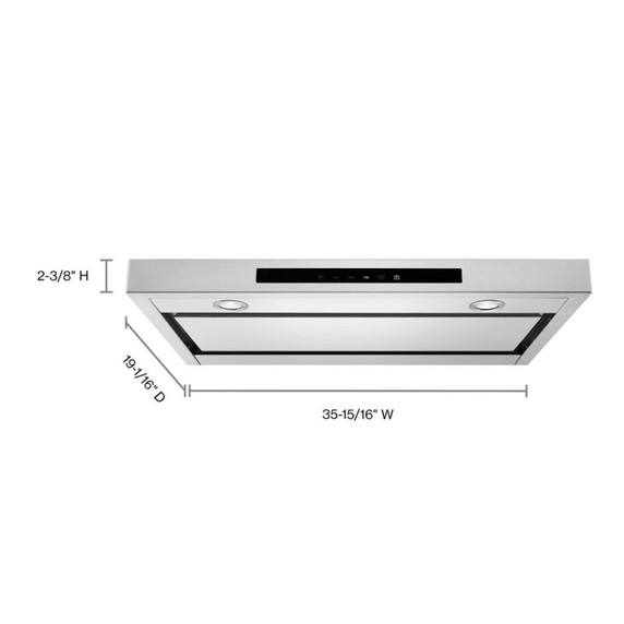 Kitchenaid® Hotte de ventilation à profil fin sous l'armoire - 36 po KVUB406GSS