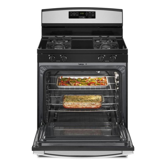 Amana® Cuisinière au gaz avec option d’autonettoyage de 30 po AGR6603SMS