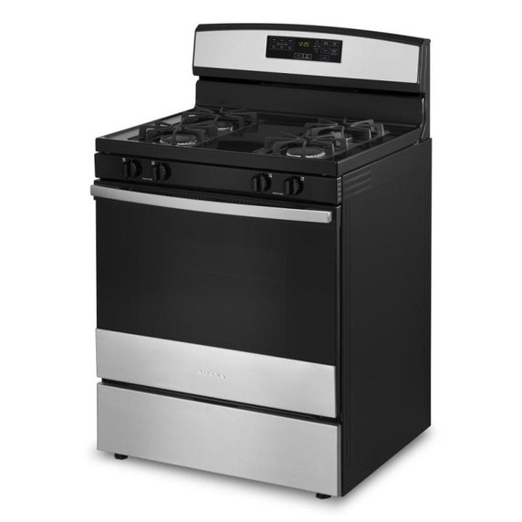 Amana® Cuisinière au gaz avec option d’autonettoyage de 30 po AGR6603SMS