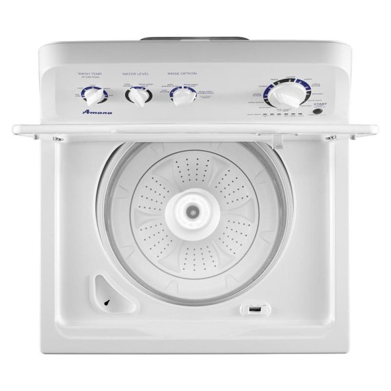 Amana® Laveuse à chargement vertical avec agitateur haute efficacité à double action, 4.4 pi3 NTW4519JW
