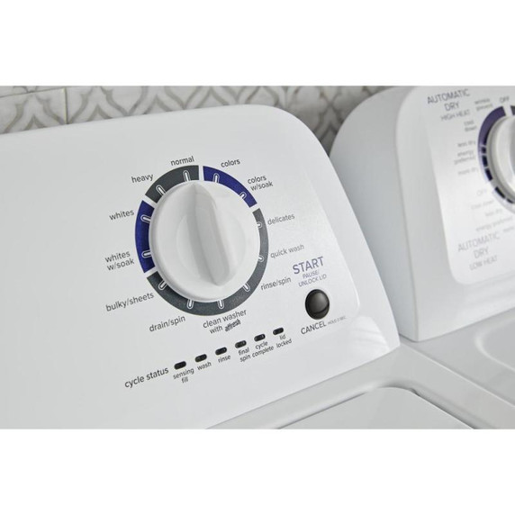 Amana® Laveuse à chargement vertical avec agitateur haute efficacité à double action, 4.4 pi3 NTW4519JW