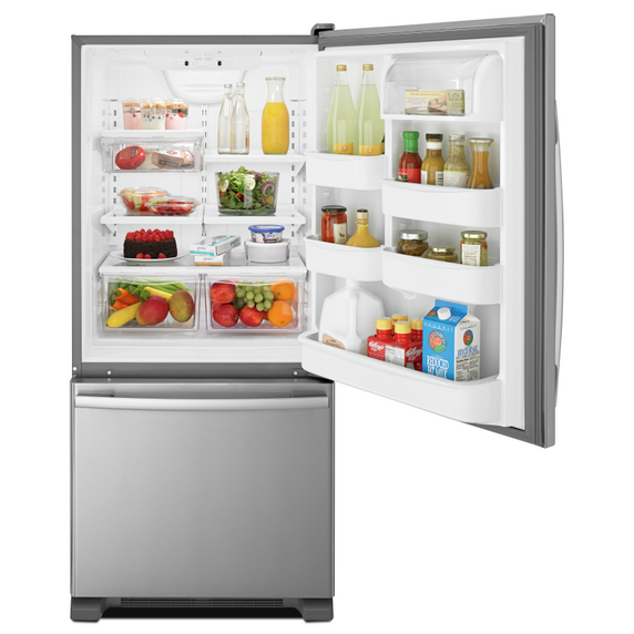 Réfrigérateur à congélateur inférieur amana® de 29 po avec tiroir coulissant easyfreezer™ − capacité de 18 pi³ Amana® ABB1924BRM