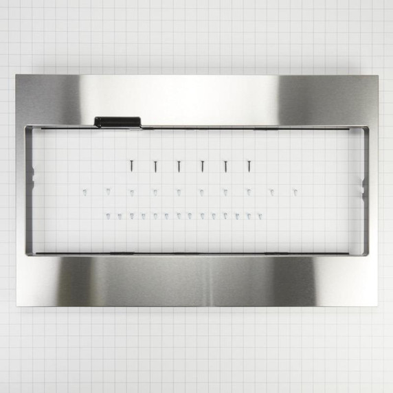 Trousse de garniture standard pour four à micro-ondes à hotte intégrée et profil bas avec poignée encastrée, acier inoxydable W11451313