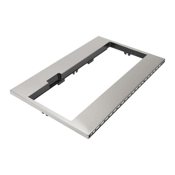 Trousse de garniture standard pour four à micro-ondes à hotte intégrée et profil bas avec poignée encastrée, acier inoxydable W11451313