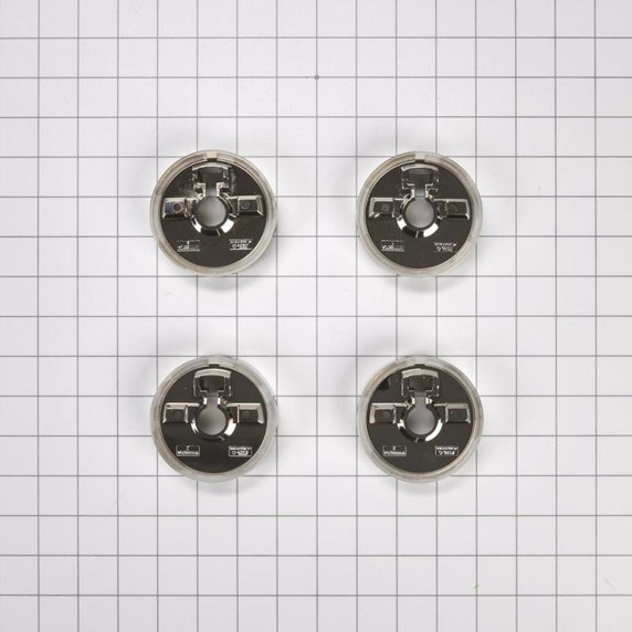 Boutons de cuisinière en chrome à base lumineuse, Surface/grille W11323062