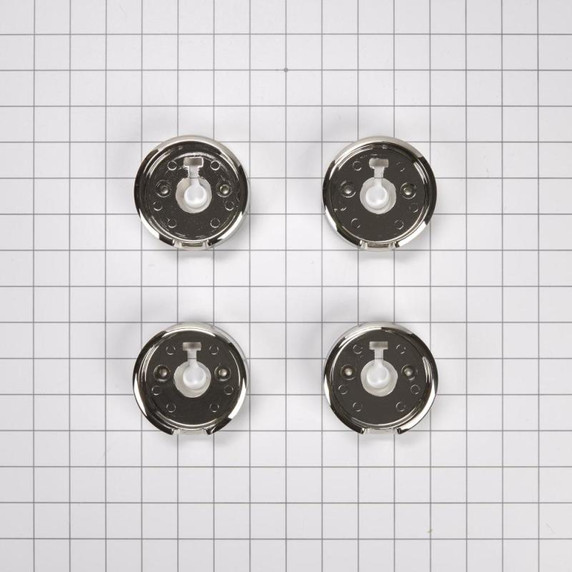 Boutons de cuisinière en chrome à base lumineuse, Surface/grille W11323062