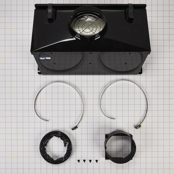 Trousse de ventilation pour cuisinière à évacuation descendante, noire W10620783 Trousse de ventilation pour cuisinière à évacuation descendante, noire W10620783