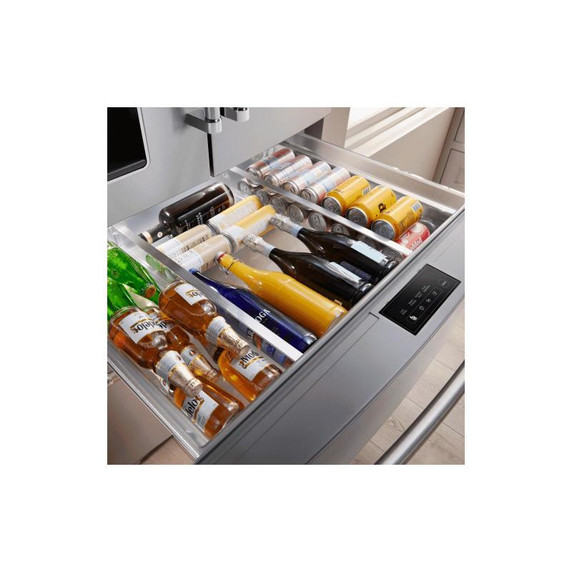 Réfrigérateur à portes françaises multiples KitchenAid® avec intérieur platine KRMF536RBS