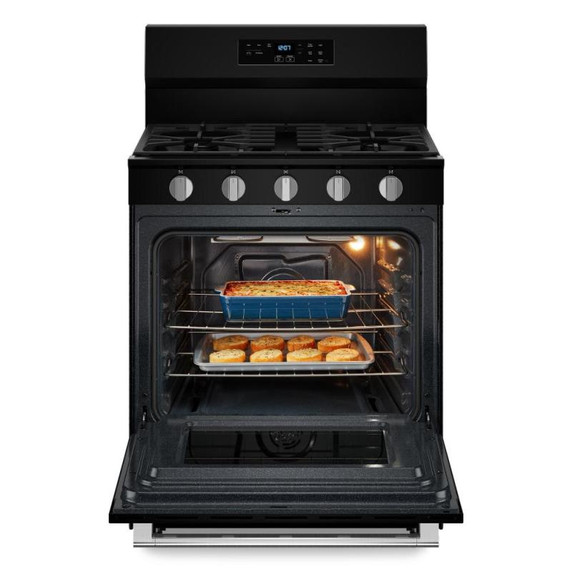 Maytag® Cuisinière au gaz à convection avec friture et cuisson à air sans préchauffage - 30 po - 5 pi cu MFGS6030RB