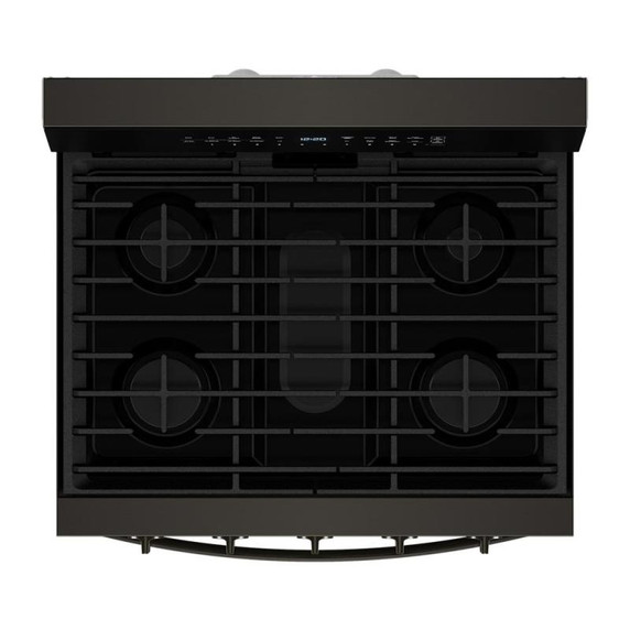 Whirlpool® Cuisinière au gaz intelligente de 30 pouces avec technologie de cuisson à air, auto-nettoyage/netoyage à la vapeur, préchauffage rapide avec capacité de 5.3 pi cu WFGS7530RV