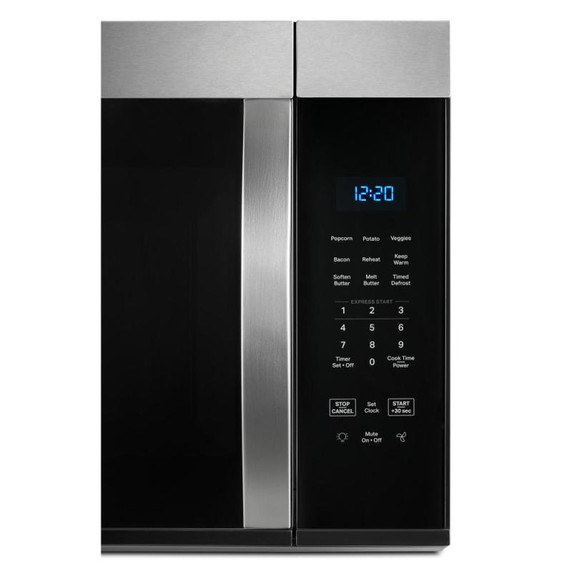 Whirlpool® Four à micro-ondes à hotte intégrée avec une puissance de cuisson de 900 watts de 30 po et 1,7 pi cu YWMMS3130RS