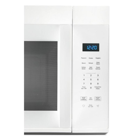 Whirlpool® Four à micro-ondes à hotte intégrée avec une puissance de cuisson de 900 watts de 30 po et 1,7 pi cu YWMMS3130RW