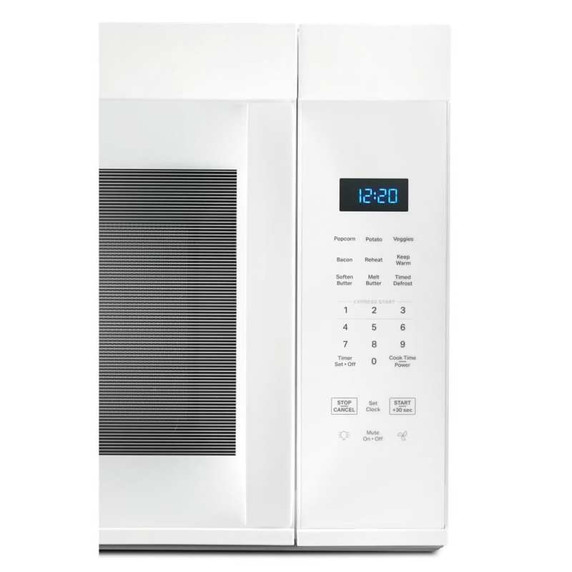 Whirlpool® Four à micro-ondes à hotte intégrée avec une puissance de cuisson de 900 watts de 30 po et 1,7 pi cu YWMMS3130RW