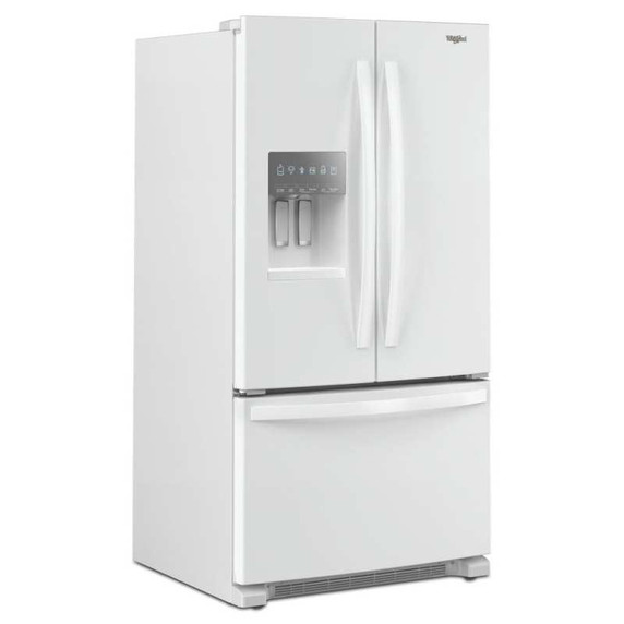 Whirlpool® Réfrigérateur à portes françaises et congélateur inférieur - 36po - 25picu WRFF3436RW