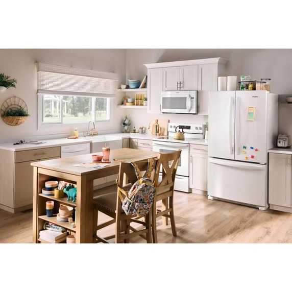 Whirlpool® Réfrigérateur à portes françaises, profondeur de comptoir et congélateur inférieur - 36po - 20picu WRFC2036RW