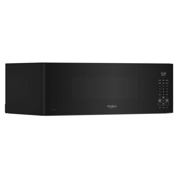 Whirlpool® Four à micro-ondes intelligent à hotte intégrée et profil bas de 1,1 pi cu avec ventilation de 450 pi³/min à 4 vitesses YWMML5530RB