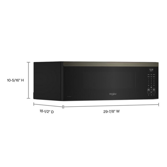 Whirlpool® Four à micro-ondes intelligent à hotte intégrée et profil bas de 1,1 pi cu avec ventilation de 450 pi³/min à 4 vitesses YWMML5530RV Whirlpool® Four à micro-ondes intelligent à hotte intégrée et profil bas de 1,1 pi cu avec ventilation de 450 pi³/min à 4 vitesses YWMML5530RV
