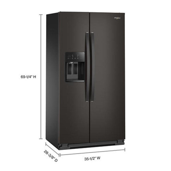 Whirlpool® Réfrigérateur côte à côte à profondeur de comptoir avec système de refroidissement TruCool™ - 36 pi cu WRSC5536RV