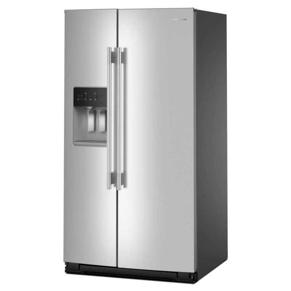 Kitchenaid® Réfrigérateur côte à côte avec distributeur d’eau et de glaçons extérieur et fini PrintShield™ - 28.7 pi cu KRSF536RPS