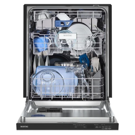 Maytag® Lave-vaisselle à commandes dissimulées avec cycle PowerBlast® et séchage intensif PowerDry de 24 po MDPS7024SW