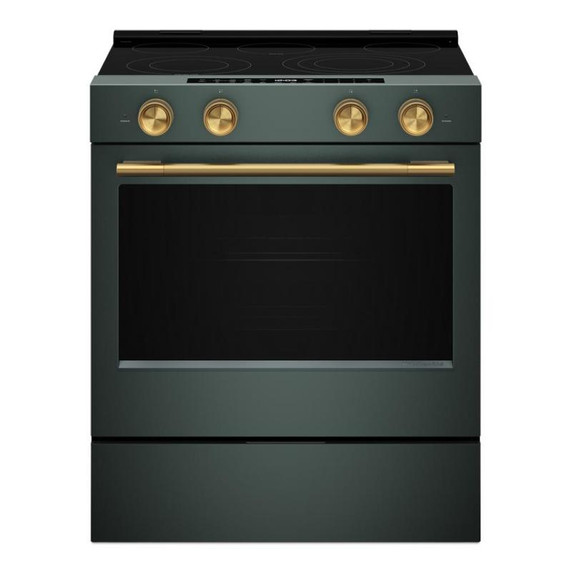 Kitchenaid® Cuisinière électrique coulissante avec deux éléments Even-Heat™ Hyper et modes de cuisson à convection - 5,3 pi cu YKSES530SJP
