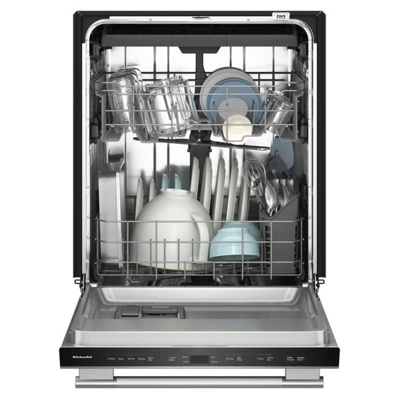 Kitchenaid® Lave-vaisselle à troisième panier à ustensiles avec plus de 30 jets de lavage à couverture totale en fini PrintShield™ - 47 dBA KDTS224SPS