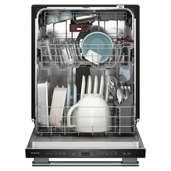 Kitchenaid® Lave-vaisselle à troisième panier avec plus de 40 jets de lavage à couverture totale - 41 dBA KDTS324SJP