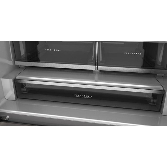 Kitchenaid® Réfrigérateur à portes françaises et profondeur de comptoir avec distributeur intérieur - 24 pi cu et 26 po KRFC236SPS