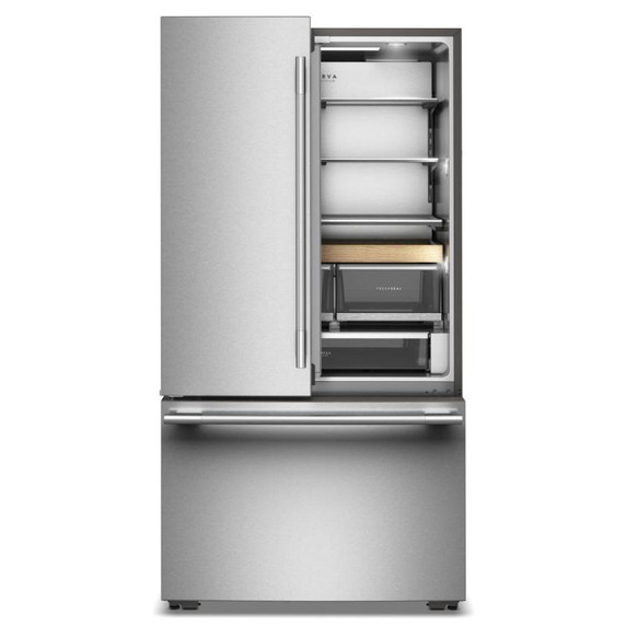 Kitchenaid® Réfrigérateur à portes françaises et profondeur de comptoir avec distributeur intérieur - 24 pi cu et 26 po KRFC236SPS