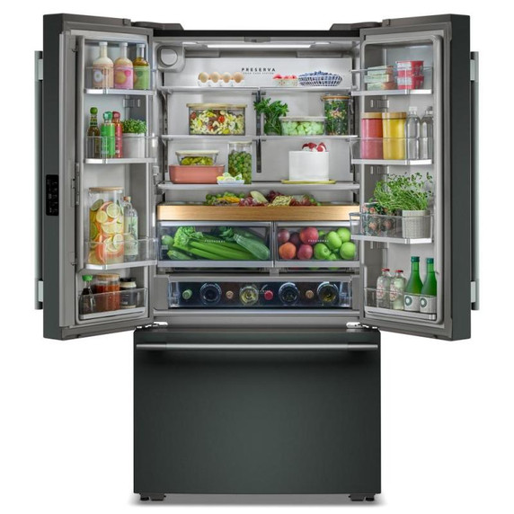 Kitchenaid® Réfrigérateur à portes françaises et profondeur de comptoir avec distributeur intérieur - 24 pi cu et 26 po KRFC236SJP