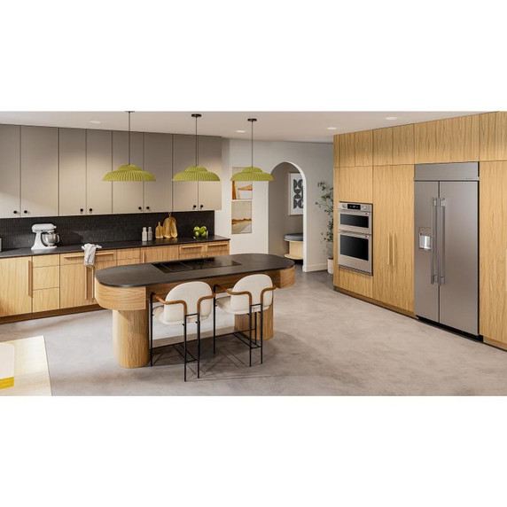 Kitchenaid® Réfrigérateur côte à côte encastré avec distributeur d’eau et de glaçons extérieurs et remplissage mesuré - 36 po - 20.8 pi cu KBSD736SPS