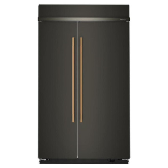 Kitchenaid® Réfrigérateur côte à côte encastré avec intérieur platine - 48 po - 30 pi cu KBSN748SBE