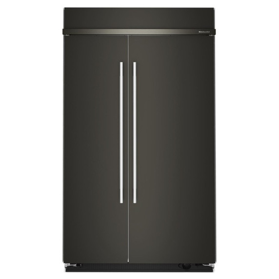 Kitchenaid® Réfrigérateur côte à côte encastré avec intérieur platine - 48 po - 30 pi cu KBSN748SBE