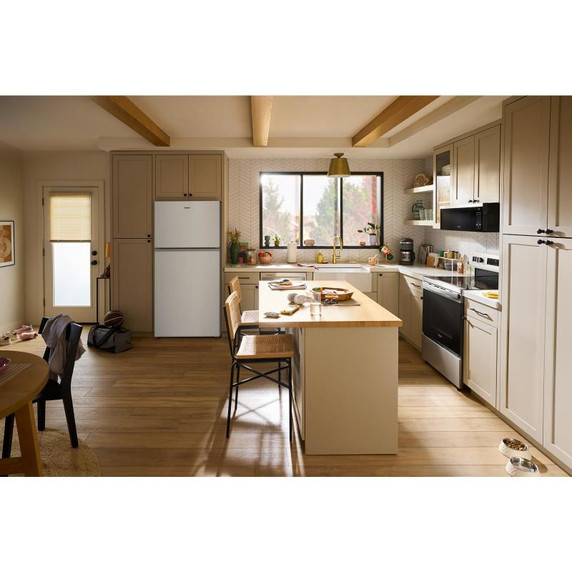 Réfrigérateur à congélateur supérieur Whirlpool® avec refroidissement à couverture totale - 19 pi cu et 29.5 po WRTX5419SW Réfrigérateur à congélateur supérieur Whirlpool® avec refroidissement à couverture totale - 19 pi cu et 29.5 po WRTX5419SW