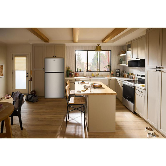 Réfrigérateur à congélateur supérieur Whirlpool® avec refroidissement à couverture totale - 19 pi cu et 29.5 po WRTX5419SZ Réfrigérateur à congélateur supérieur Whirlpool® avec refroidissement à couverture totale - 19 pi cu et 29.5 po WRTX5419SZ