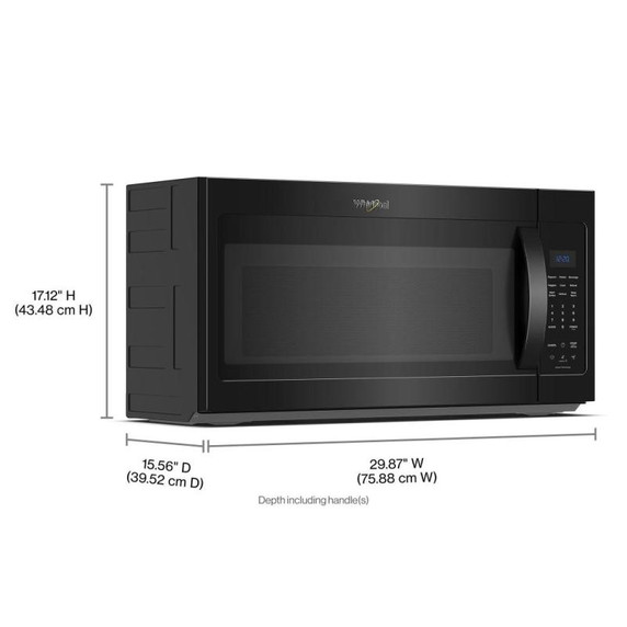 Whirlpool® Four à micro-ondes à hotte intégrée avec cuisson par détection - 1,9 pi cu - 1000 watts YWMMS3230SB