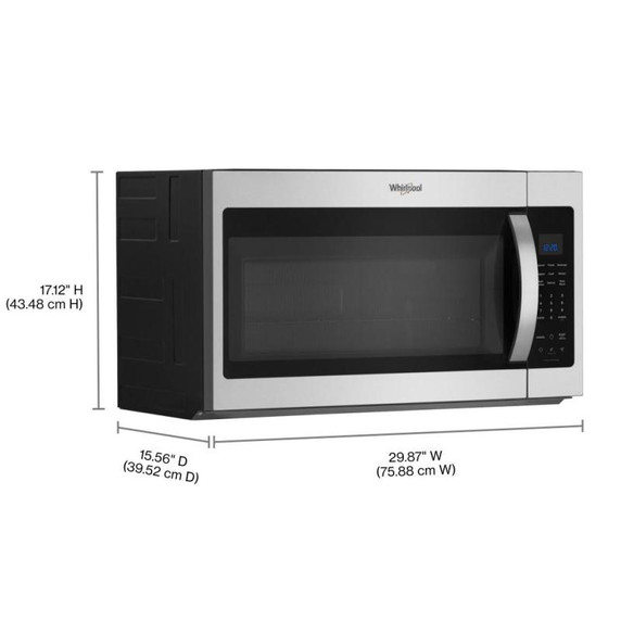 Whirlpool® Four à micro-ondes à hotte intégrée avec cuisson par détection - 1,9 pi cu - 1000 watts YWMMS3230SZ