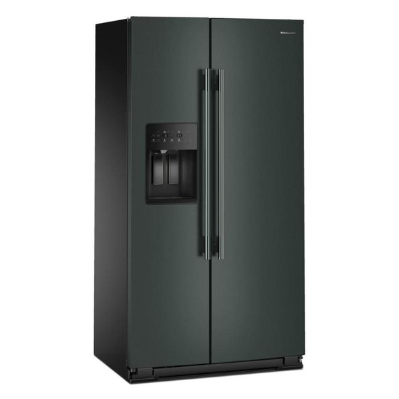 Kitchenaid® Réfrigérateur côte à côte à profondeur de comptoir, avec distributeur d’eau et de glaçons extérieur et fini genièvre - 20.8 pi cu KRSC536RJP
