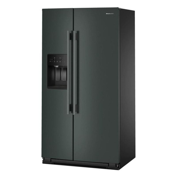 Kitchenaid® Réfrigérateur côte à côte à profondeur de comptoir, avec distributeur d’eau et de glaçons extérieur et fini genièvre - 20.8 pi cu KRSC536RJP