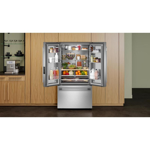 Kitchenaid® Réfrigérateur à portes françaises avec distributeur d’eau et de glaçons intérieur - 31 pi cu KRFF336SPS